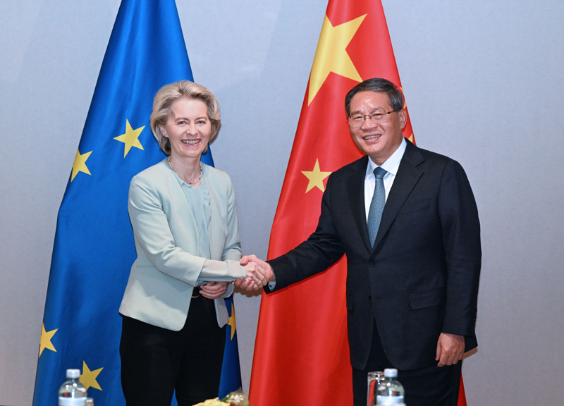 歐盟執委會主席與李強通話 呼籲避免升高貿易戰