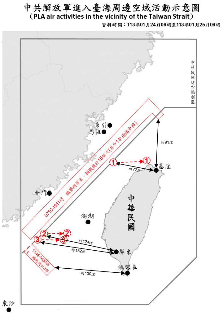 中共3枚空飄氣球越中線 最近距基隆72浬