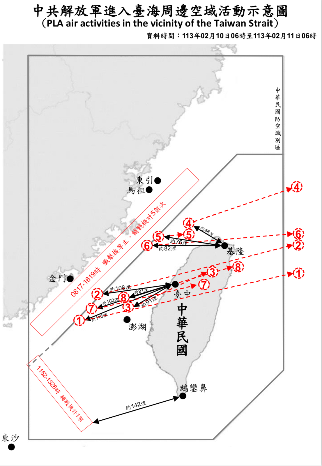 又8枚中共氣球逾越台海中線  6枚飄過本島上空