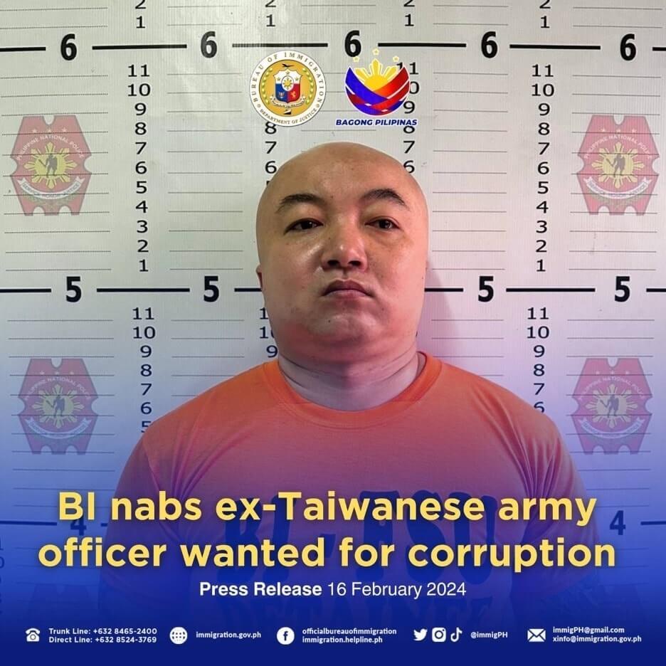 前陸軍軍官李振育涉貪外逃菲律賓遭逮 將被遣返