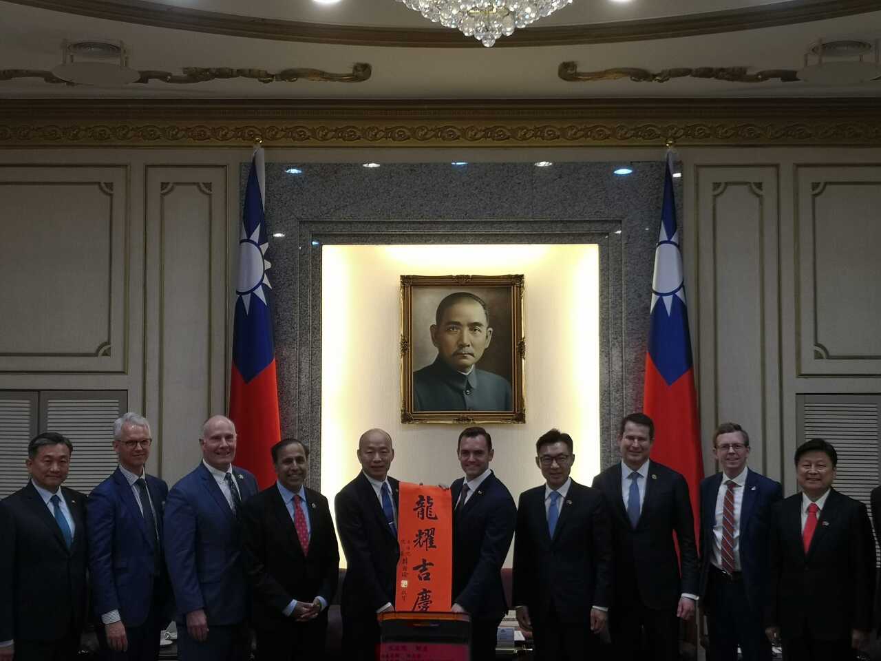 韓國瑜接見蓋拉格訪團 願台美共同維護台海和平