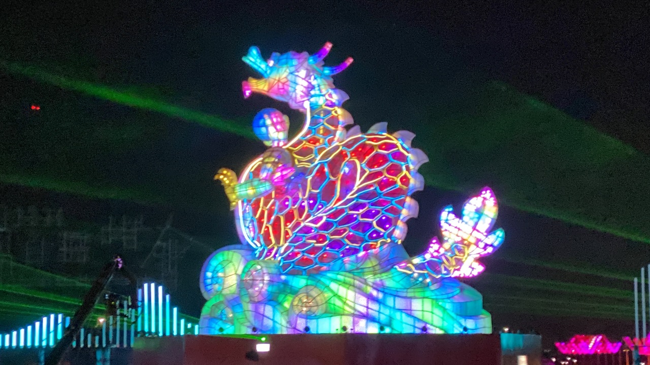 2024台灣燈會在台南 主燈「龍來台灣」今晚絢麗試燈
