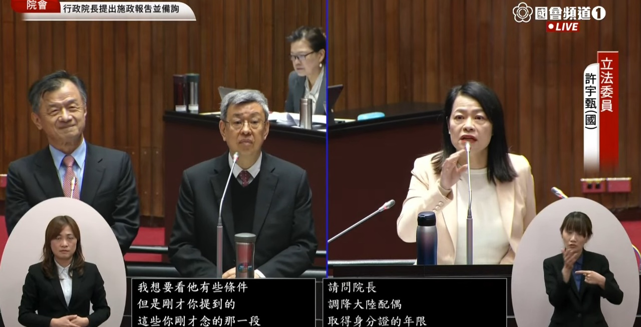 立委指兩公約國家報告提中配入籍比照外配 陳建仁：只是建議