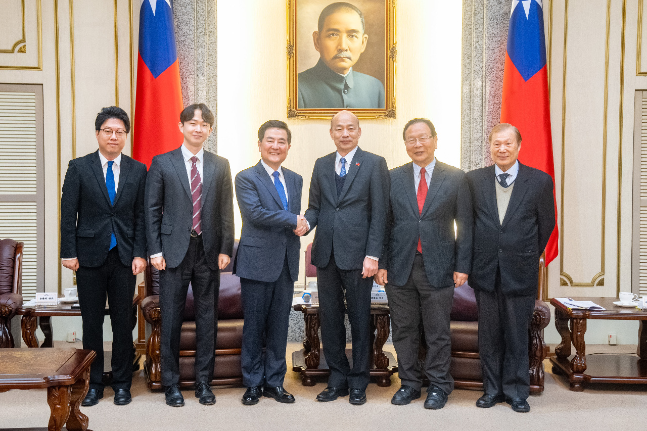 接見韓國駐台代表李殷鎬 韓國瑜盼強化雙邊交流