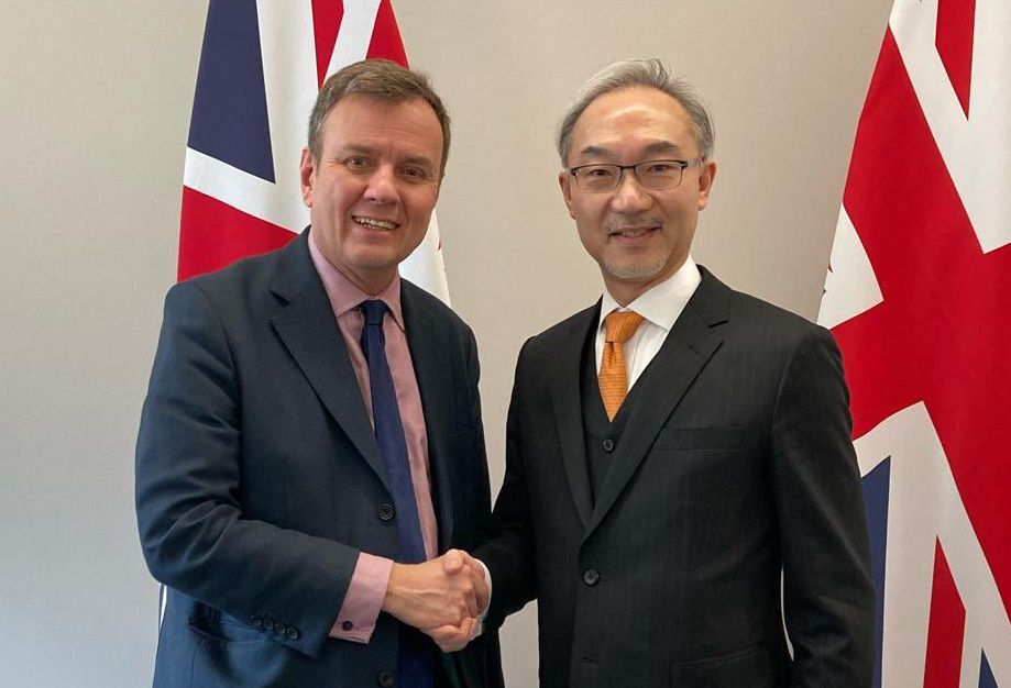 英國商貿副大臣會晤姚金祥 討論台英經貿科技合作