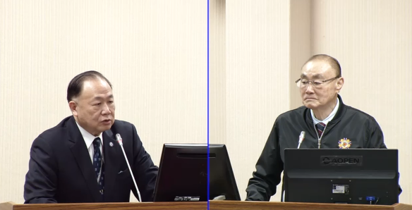 上將對上將 陳永康國防委員會初登板質詢馮世寬