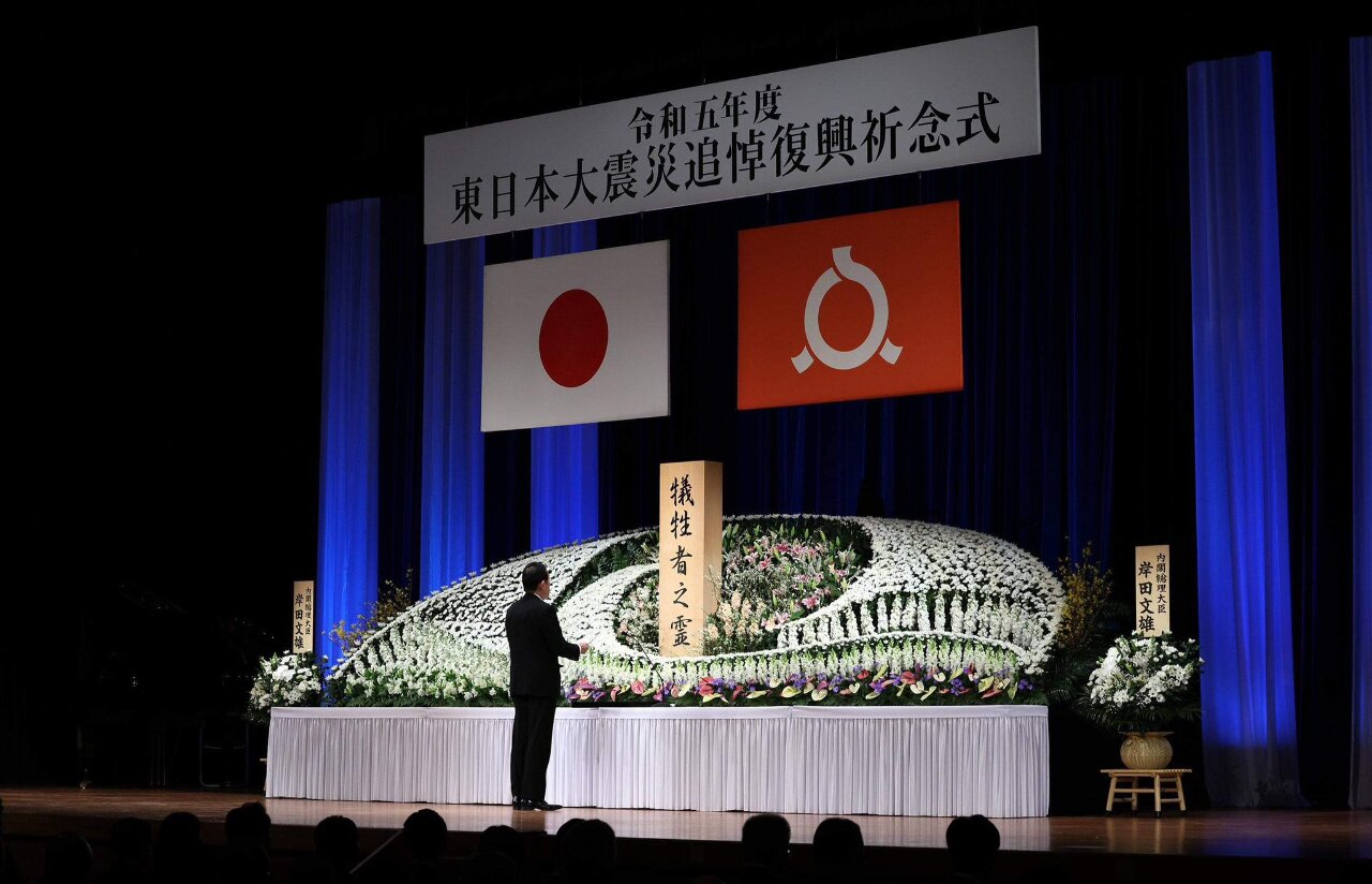 日本悼311地震13週年 首相岸田矢言重建東北