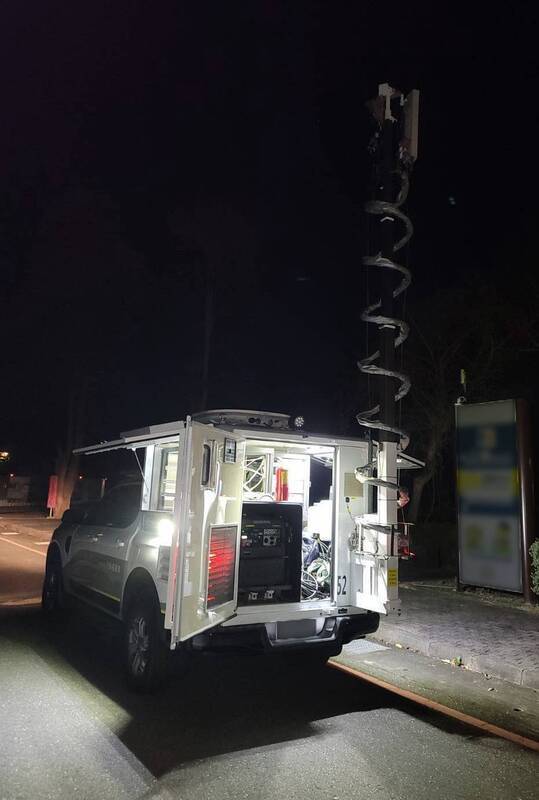 花蓮強震／數位部：應變網路行動車燒毀是假消息