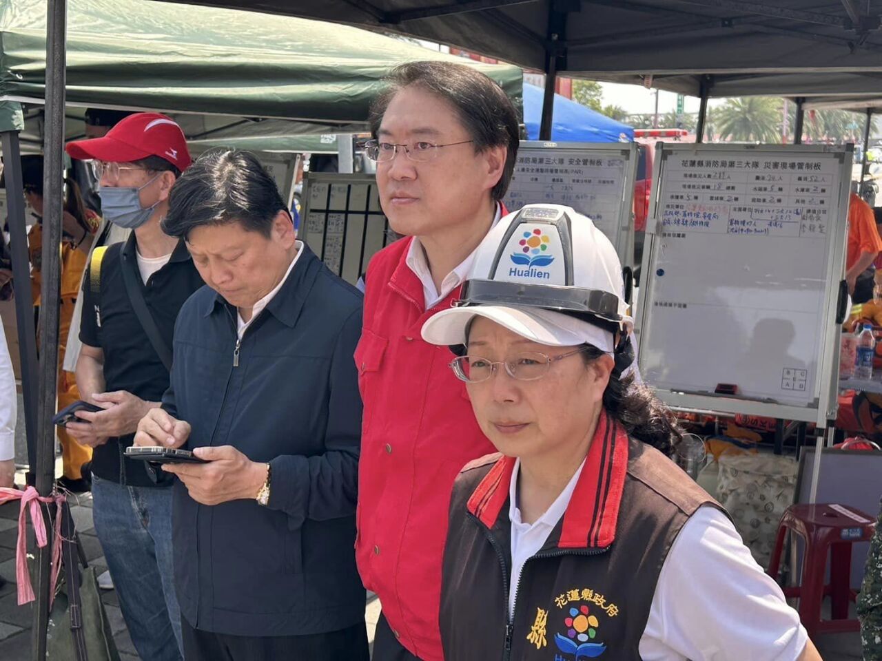 花蓮強震／林右昌抵花蓮勘災：明天凌晨鐵路運輸可望搶通
