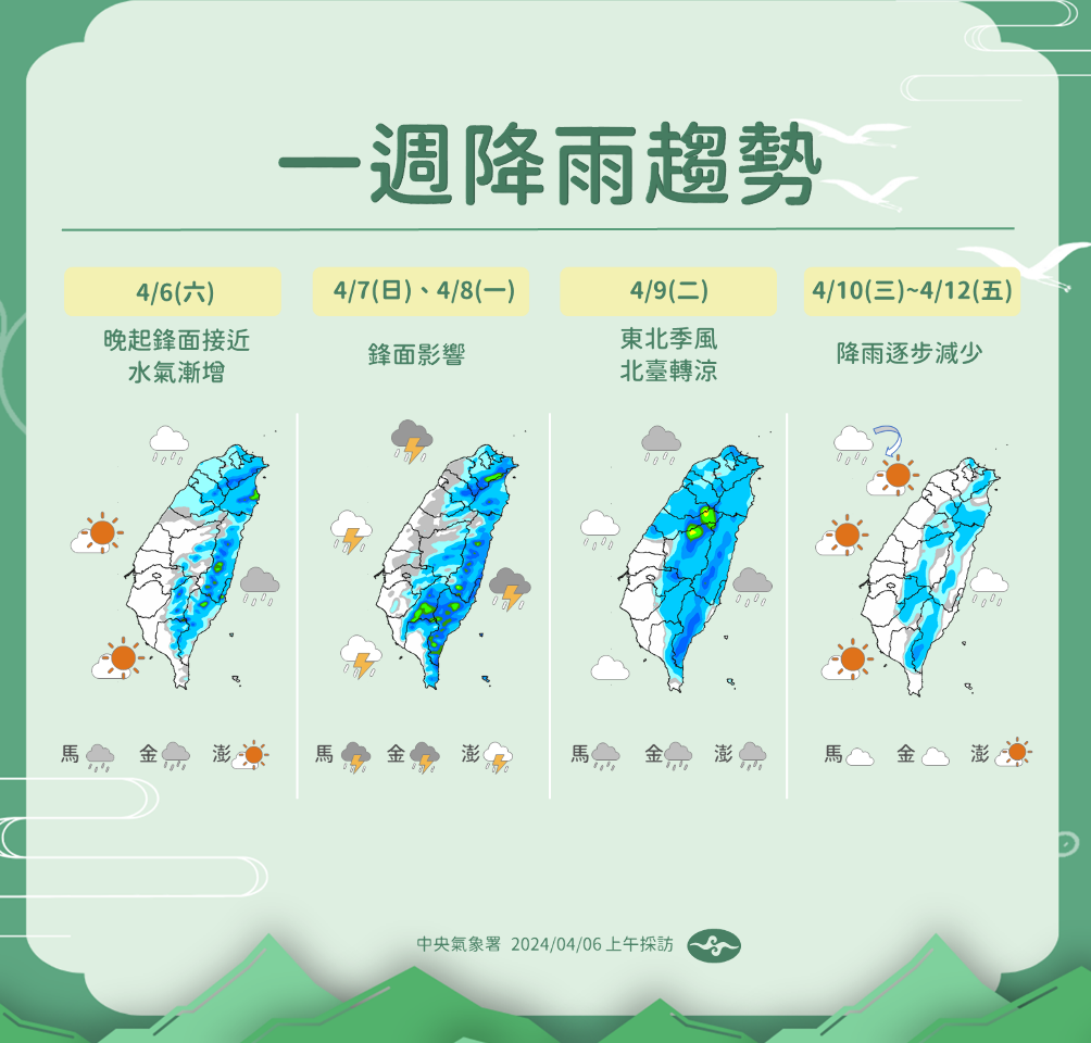 花蓮強震後、雷雨將至 非必要請勿前往山區