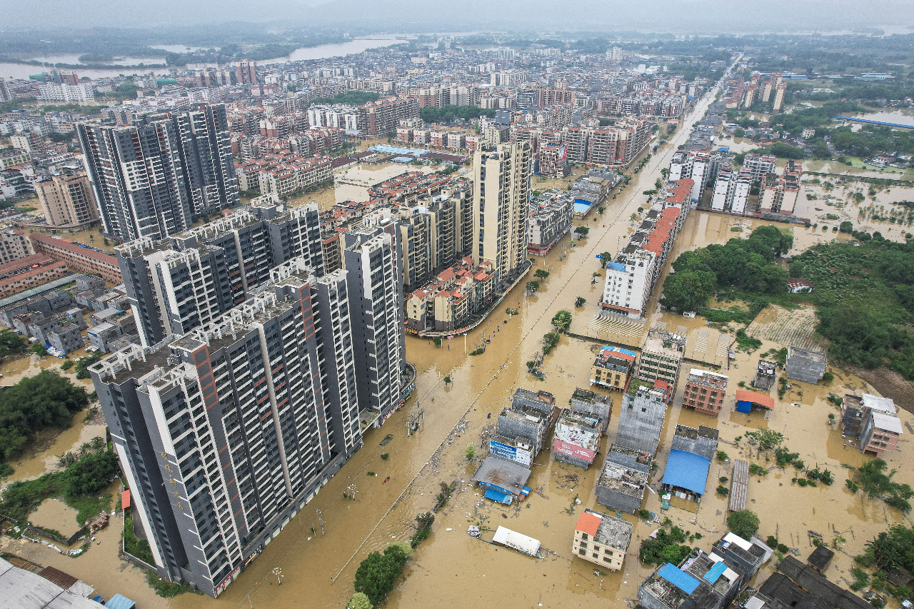 中國廣東豪雨釀災 已知4死10失蹤