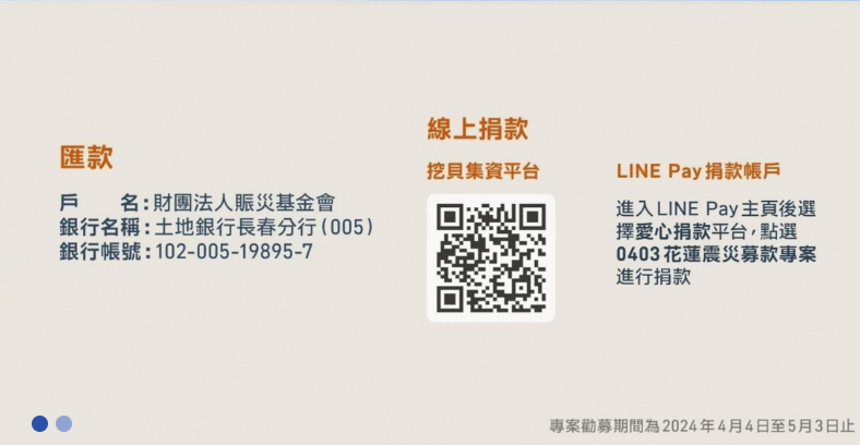 花蓮強震／募款約13.2億  遺屬生活補助最高15萬