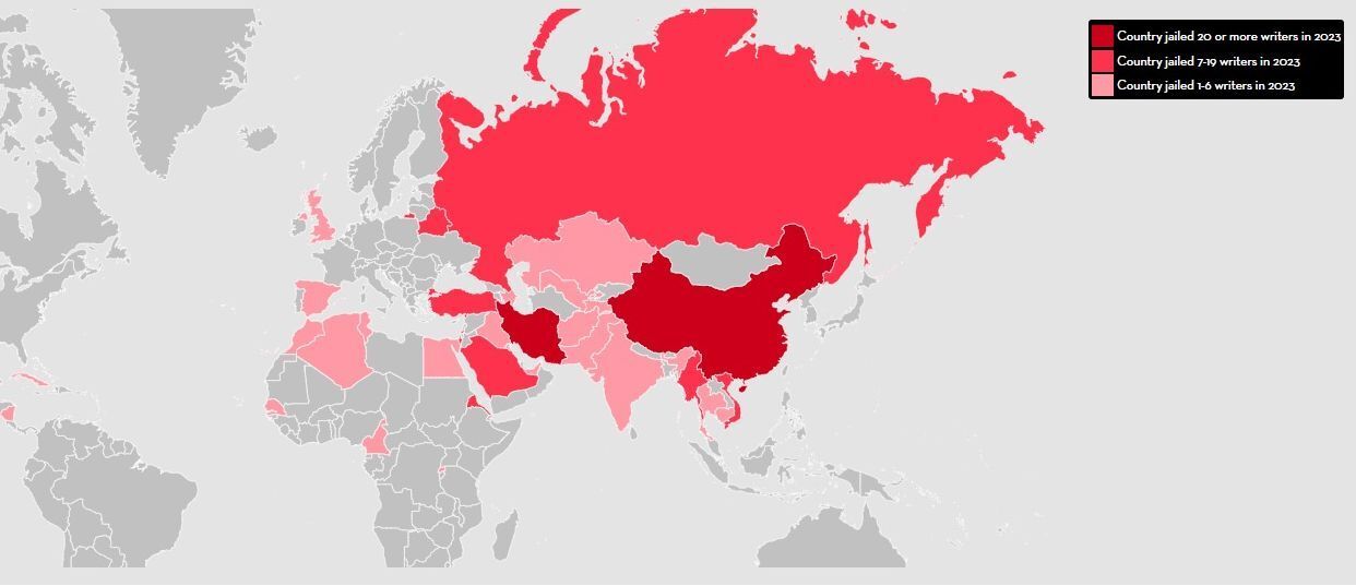 中國寫作不自由 107名作家身陷囹圄位居世界第一