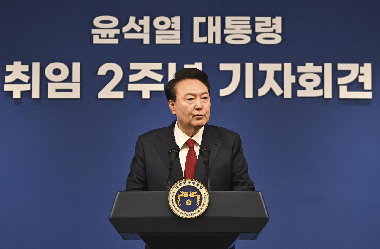 就任2週年記者會 南韓總統尹錫悅：為失誤承擔責任