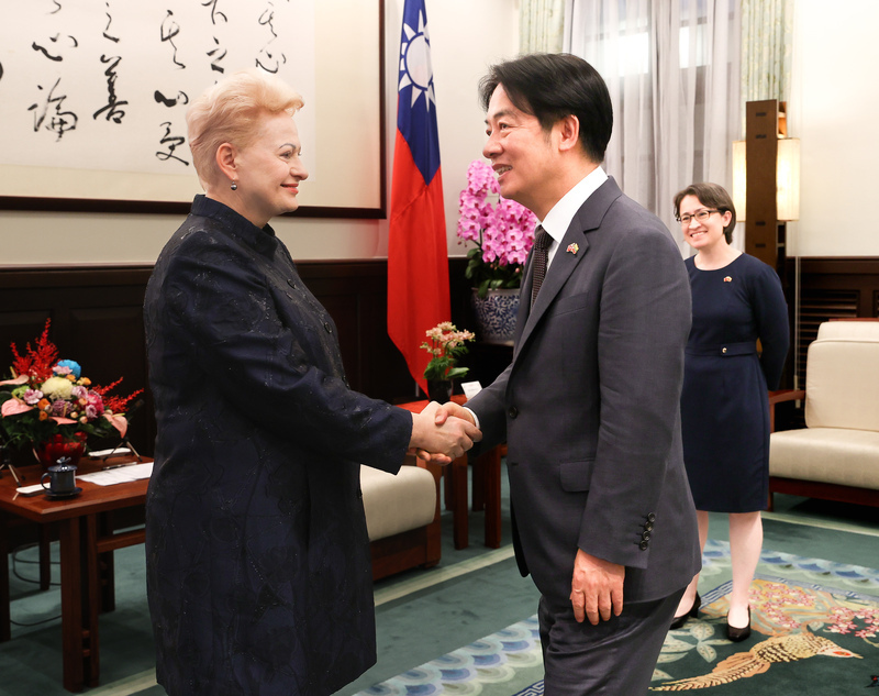 賴總統接見立陶宛前總統葛寶斯凱德 盼加強合作、深化情誼