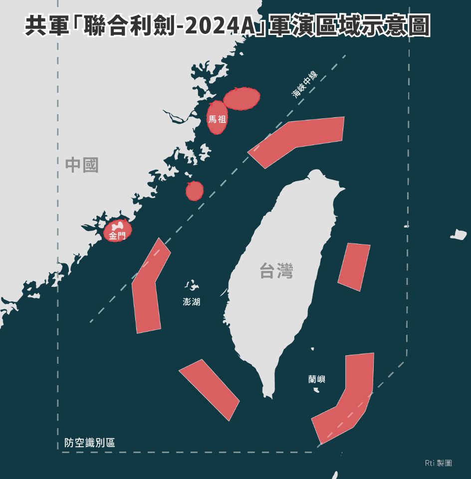 中共突宣布對台軍演  國軍：檢派兵力應對捍衛自由民主