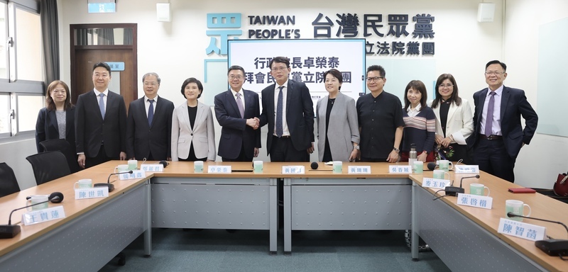 拜會民眾黨團 卓榮泰：至今未發生缺電後大斷電