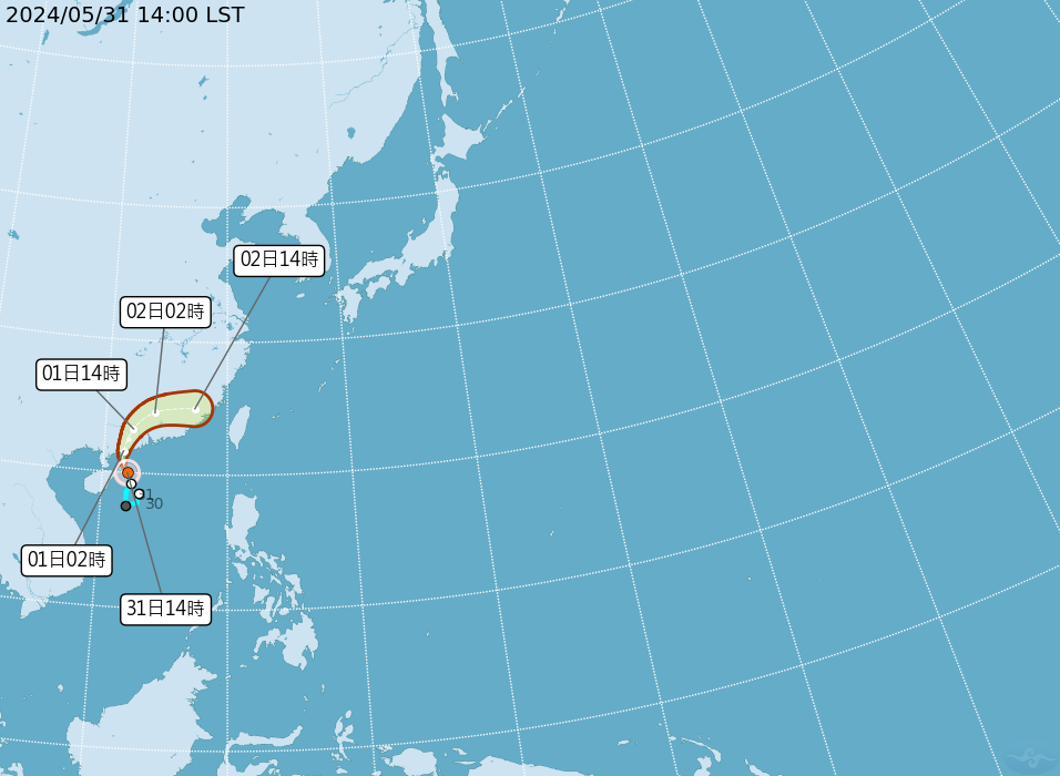 輕颱馬力斯往廣東移動 殘留水氣可能帶來降雨