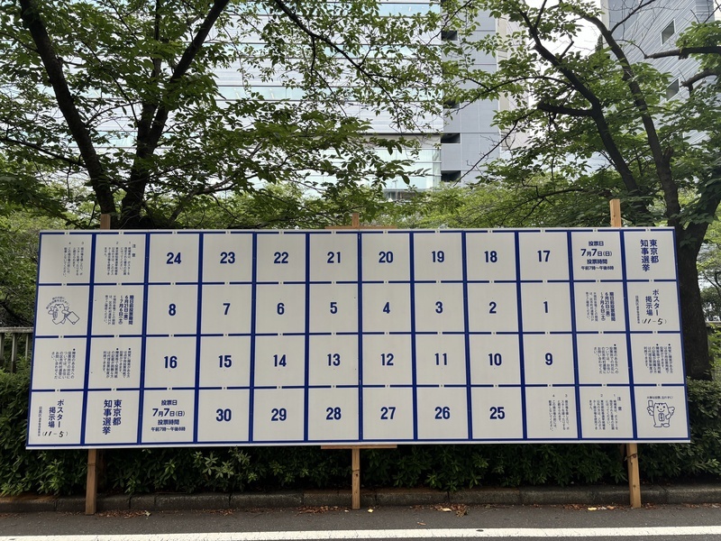 東京都知事選舉倒數 海報看板特殊安排別有用意