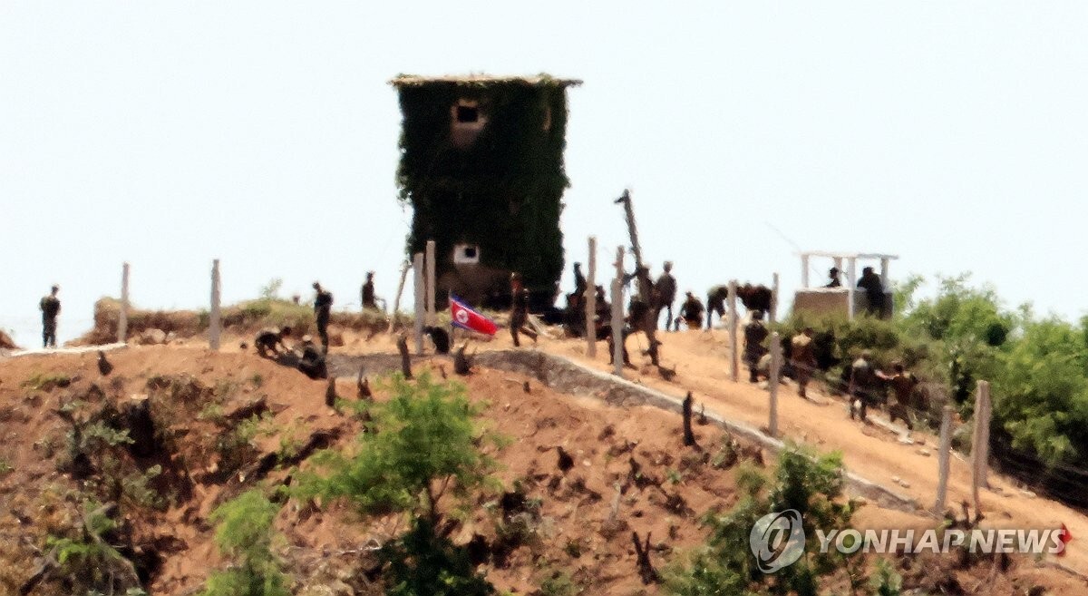 韓聯社：北韓在非軍事區內建造道路和圍牆