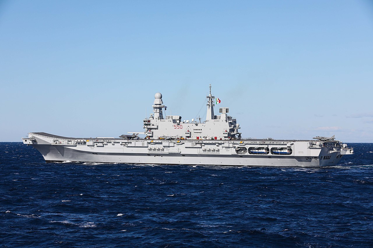 劍指中國 義大利航艦卡富爾號8月下旬首度靠泊日本