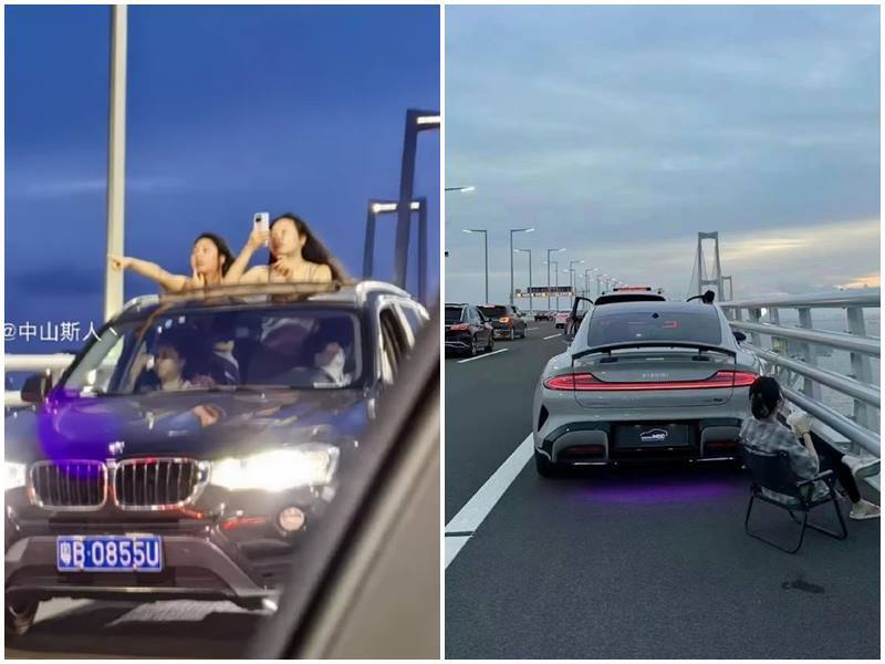 深中大橋通車塞爆 港媒：大陸民眾誇張違規肇禍