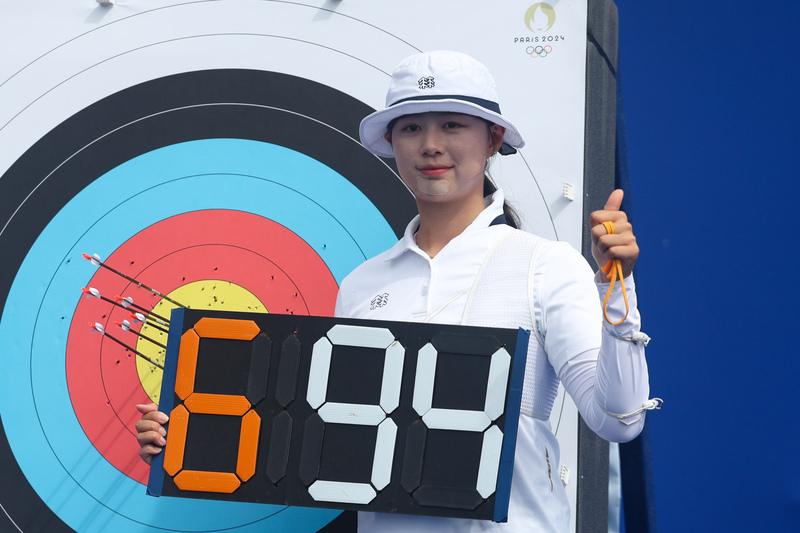 巴黎奧運／初戰奧運即射破世界紀錄 韓女射手林是見瞄準3金
