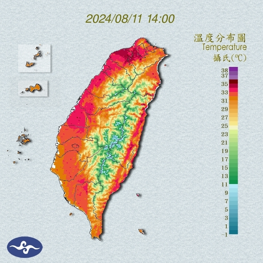 北北桃等8縣市亮高溫燈號 台北台東飆破37度