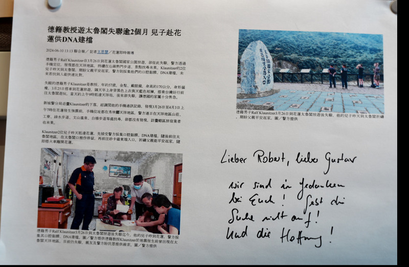 德籍教授花蓮失蹤逾4個月 父母投書談跨國求援心聲