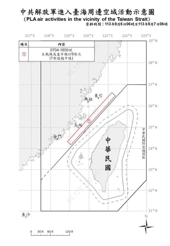 中共17機艦船台海周邊活動 國軍嚴密監控