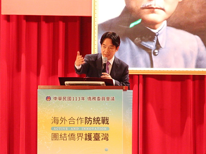 海外合作防統戰 總統籲團結守護台灣民主自由