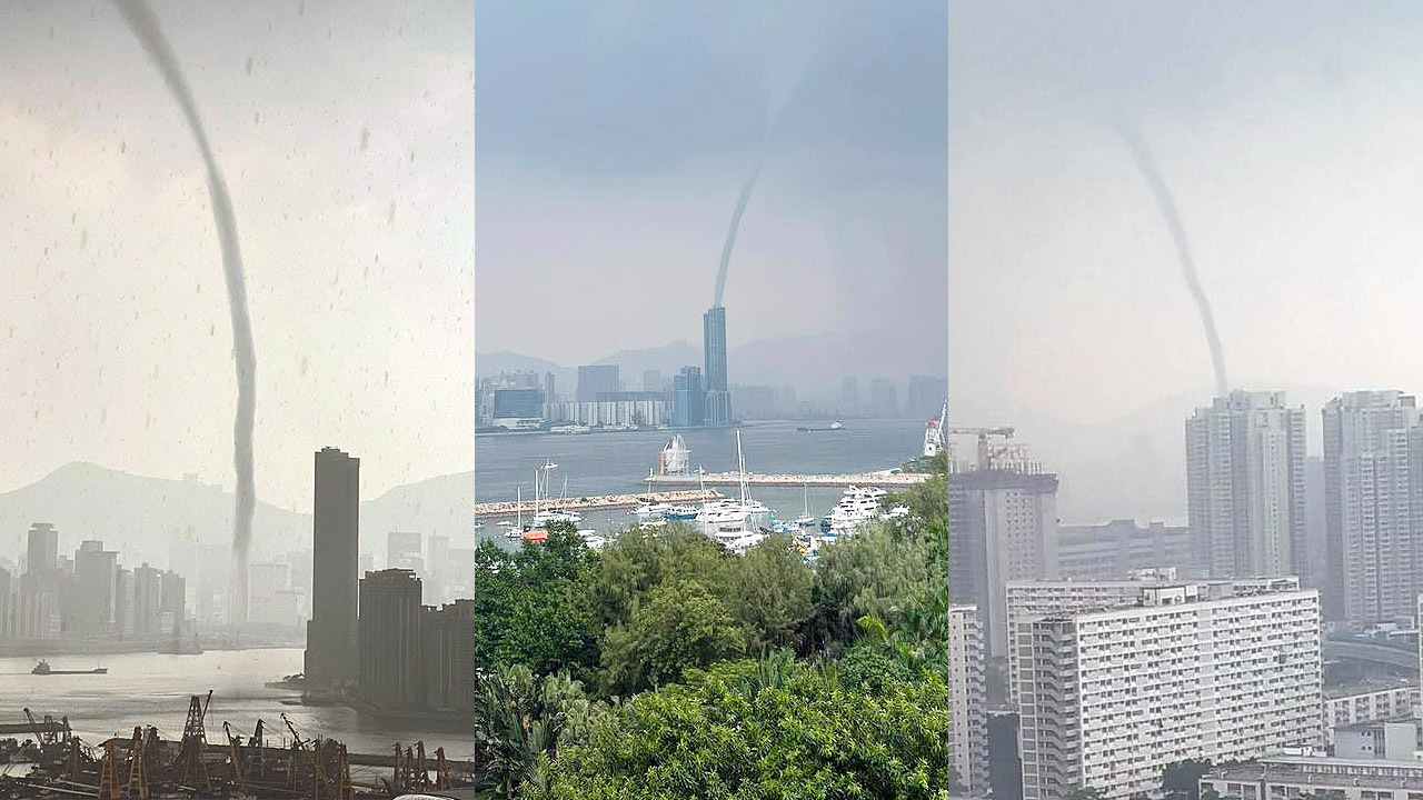 香港出現水龍捲 65年來首次