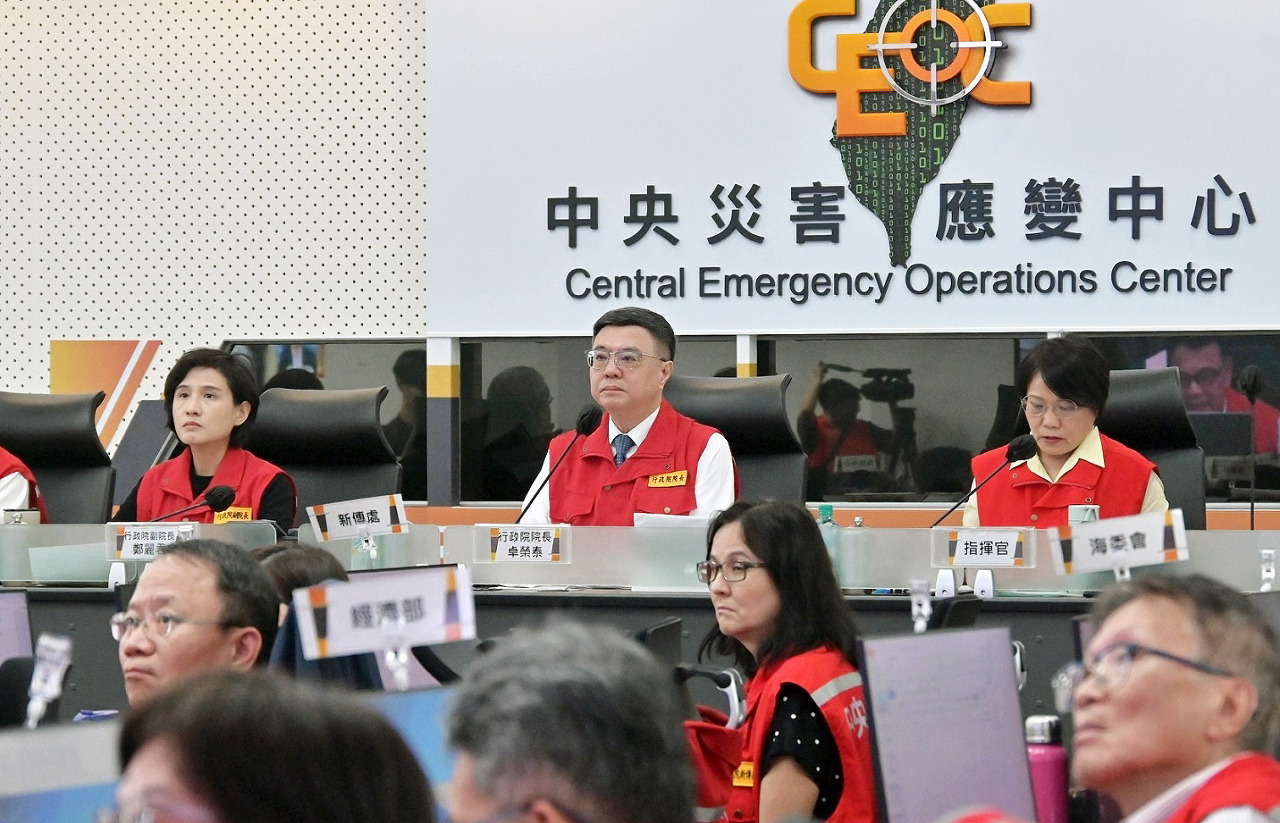 防山陀兒釀災 卓榮泰：全力守護國人安全、確保關鍵基礎設施運作