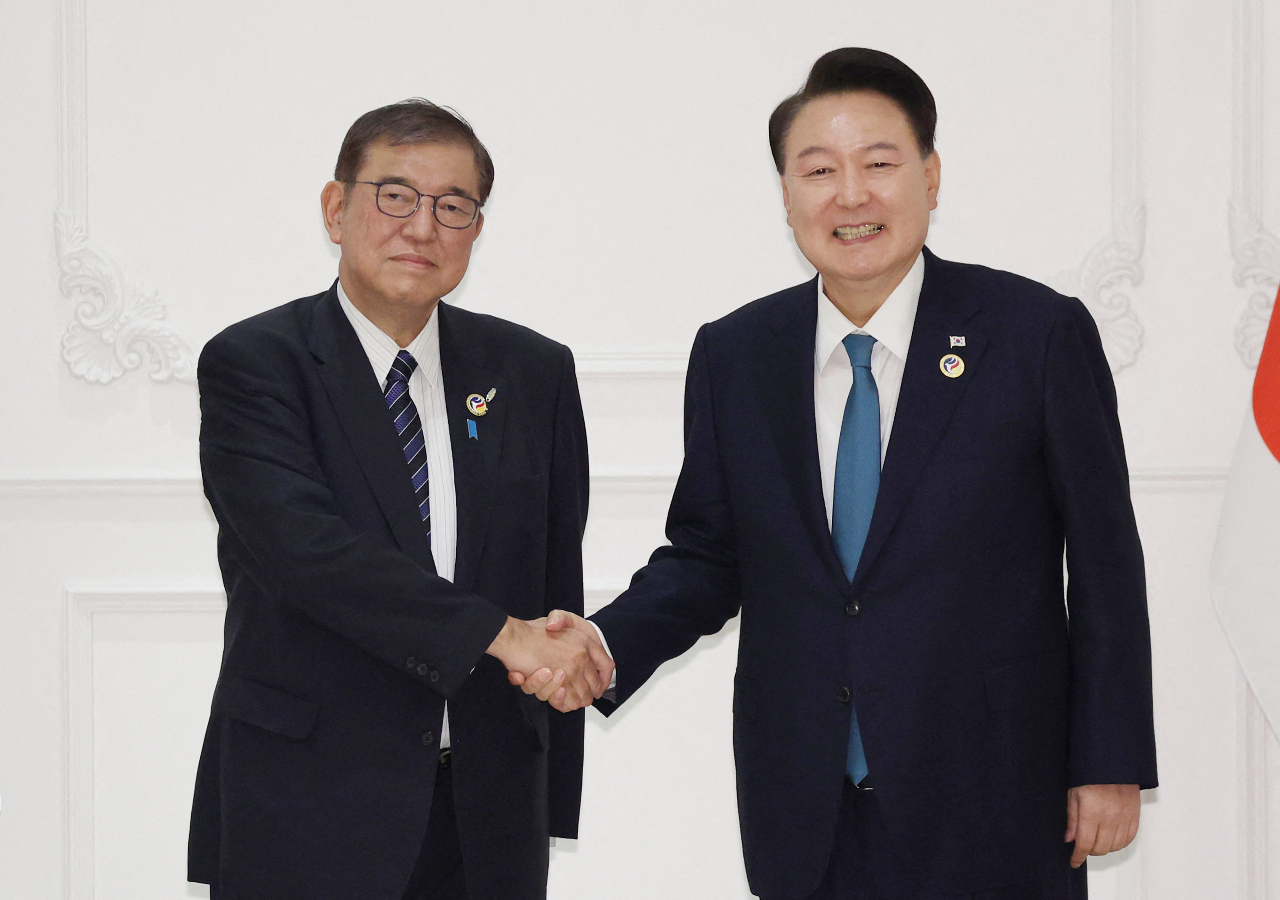 石破茂上任後首度與尹錫悅會面 矢言深化日韓關係