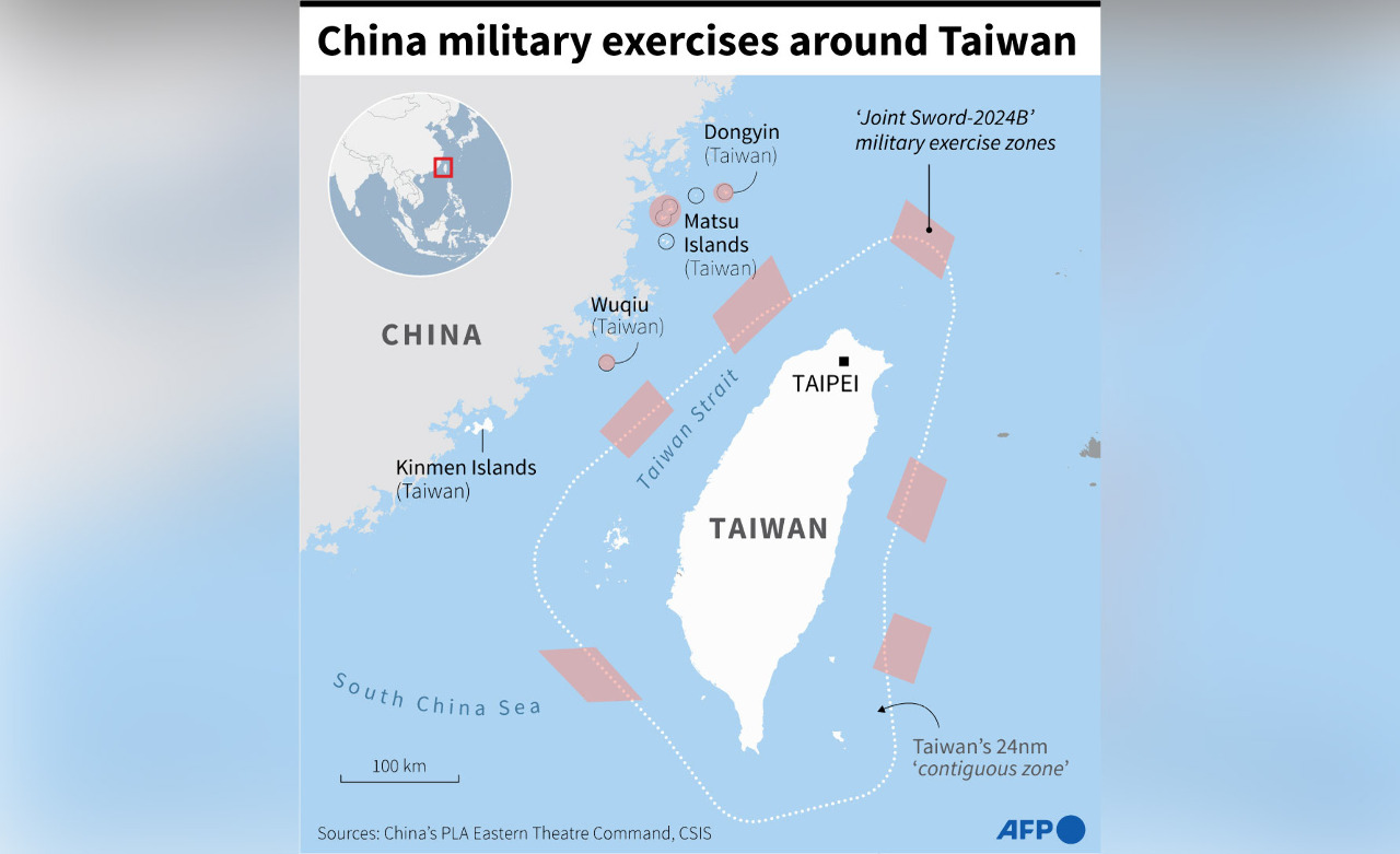 日本高度關注中國圍台軍演 向中方表達關切
