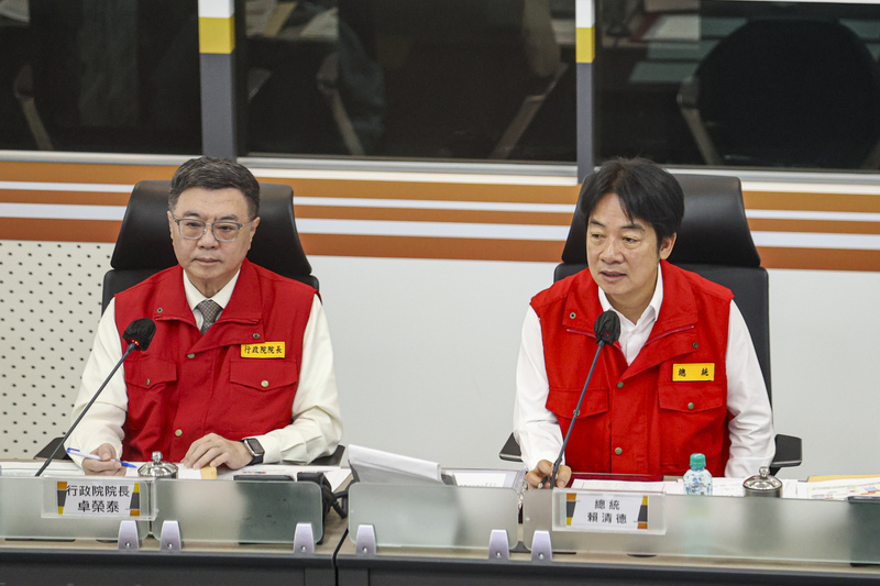 康芮來襲與地方視訊 賴總統稱讚中央地方發揮離災精神