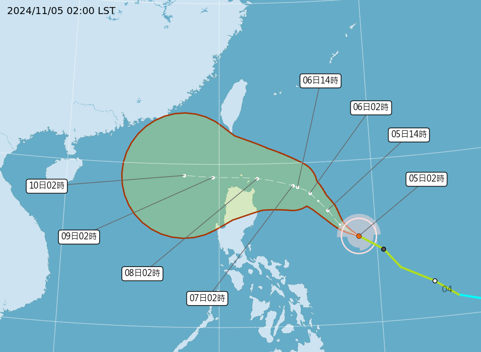 估颱風銀杏偏西行 吳德榮：8日起台灣東側水氣增