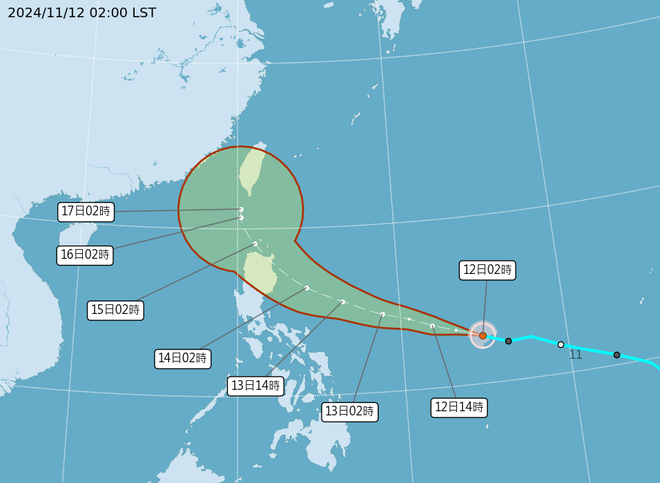 天兔颱風生成影響待觀察 迎風面有雨早晚偏涼