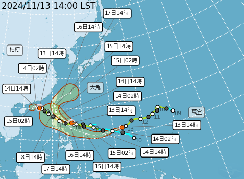 中颱「天兔」逼近 估明發海陸警 週五、週六影響最劇烈
