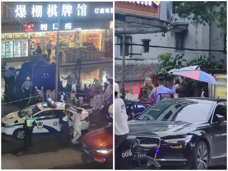 傳有老人在廣州街頭揮刀 與警方對峙遭當場擊斃