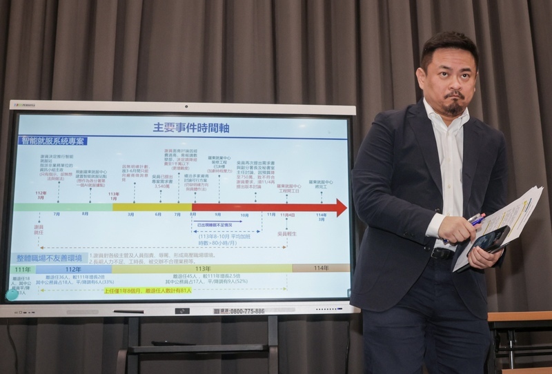 勞動部重啟調查  吳姓公務員輕生與謝宜容有關