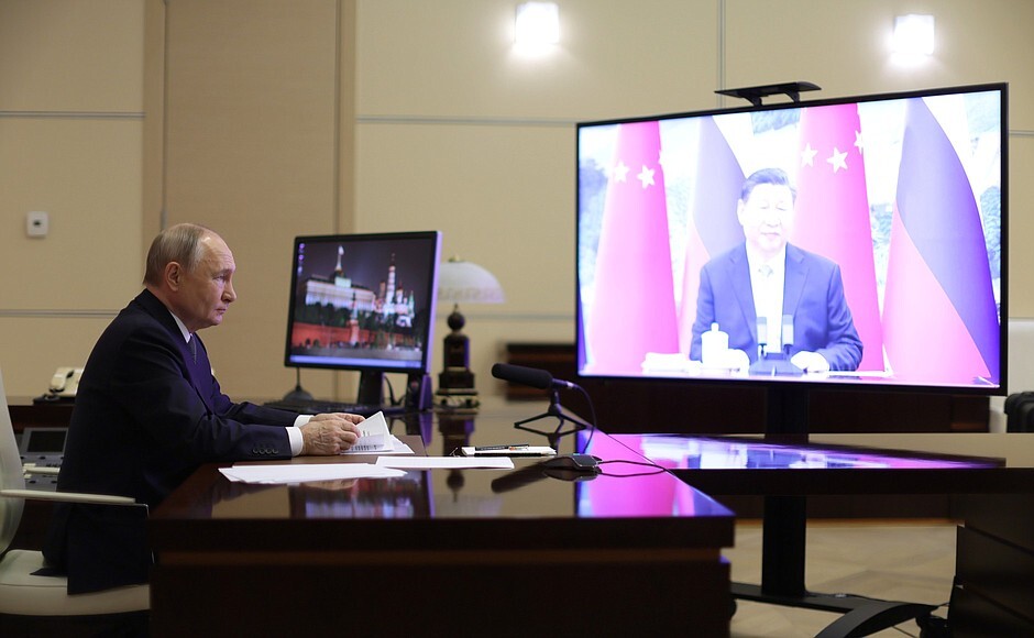 蒲習視訊通話 蒲亭提議深化俄中戰略夥伴關係