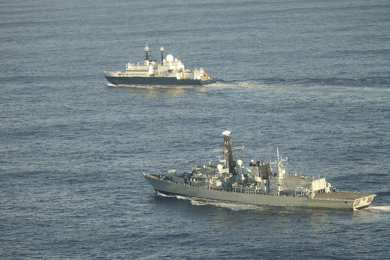 俄間諜船再度現蹤 英國海軍變更交戰規則強化監偵