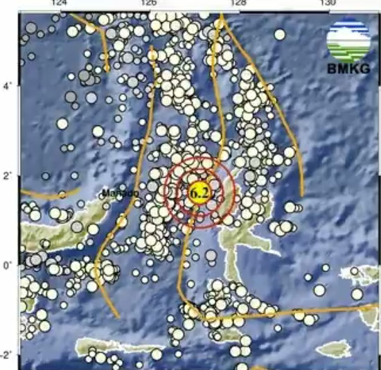 印尼北摩鹿加省近海6.2地震 無海嘯風險