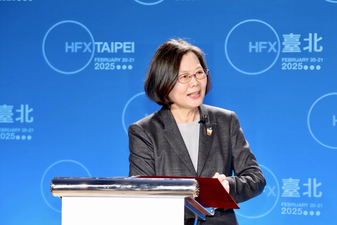 出席HFX論壇 蔡英文：堅守民主將能在變局中創更好未來