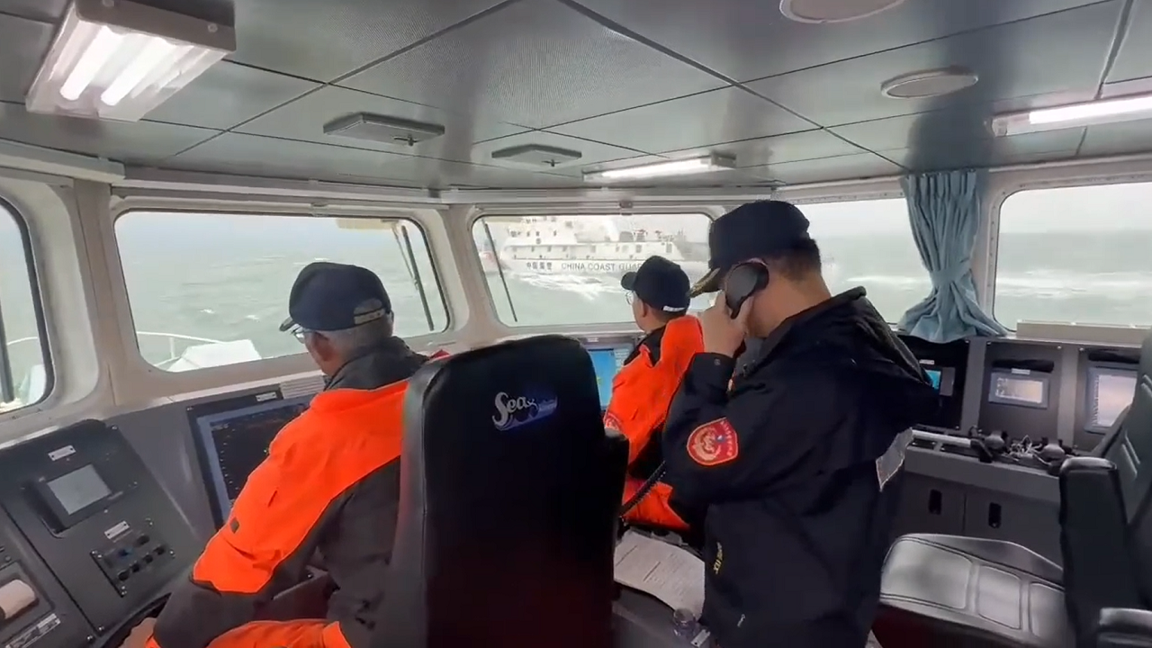 中國海警配合軍演同步襲擾 海巡派遣船艦全程對應(影音)
