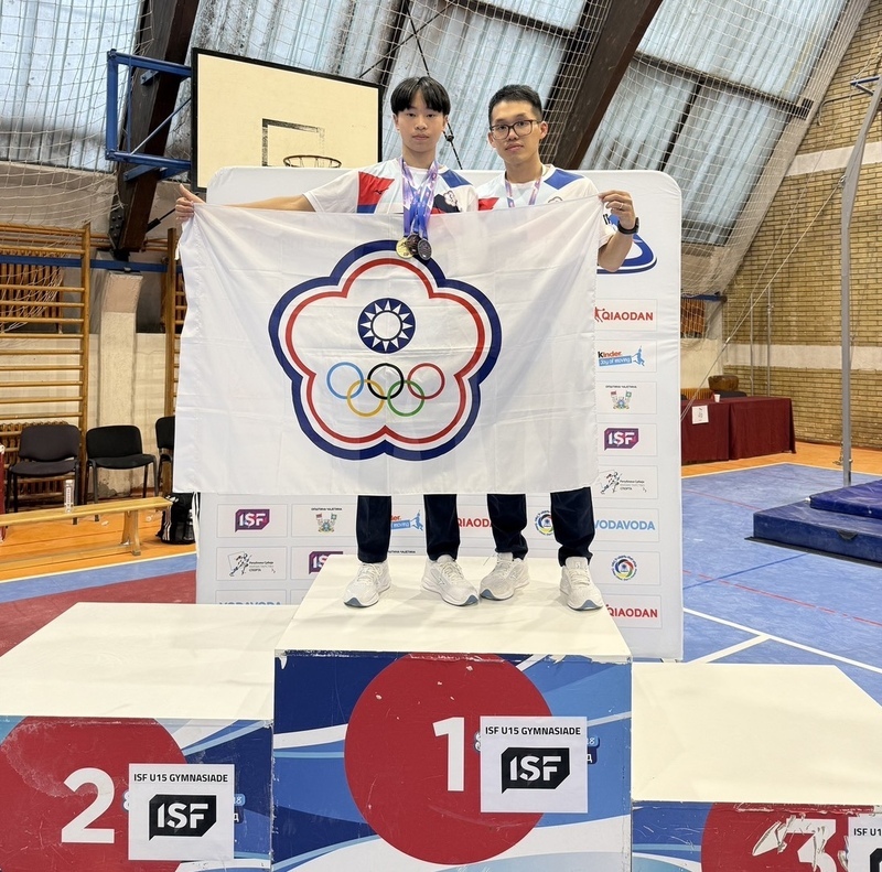U15男子體操  國家隊教練之子鄭丞佑跳馬摘金