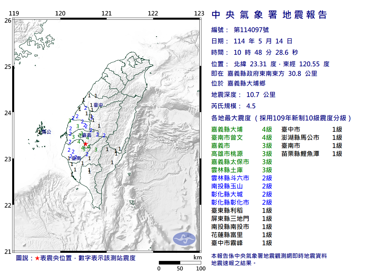 嘉義大埔地震誤判 氣象署：受限測站地點、數量